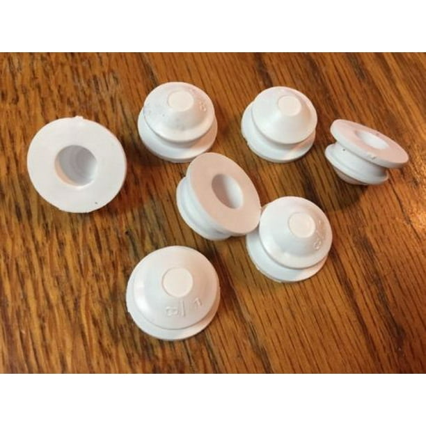 2 WHITE Rubber Stoppers for Homer Fiestaware Salt /& Pepper Shakers 5//8/" Made US